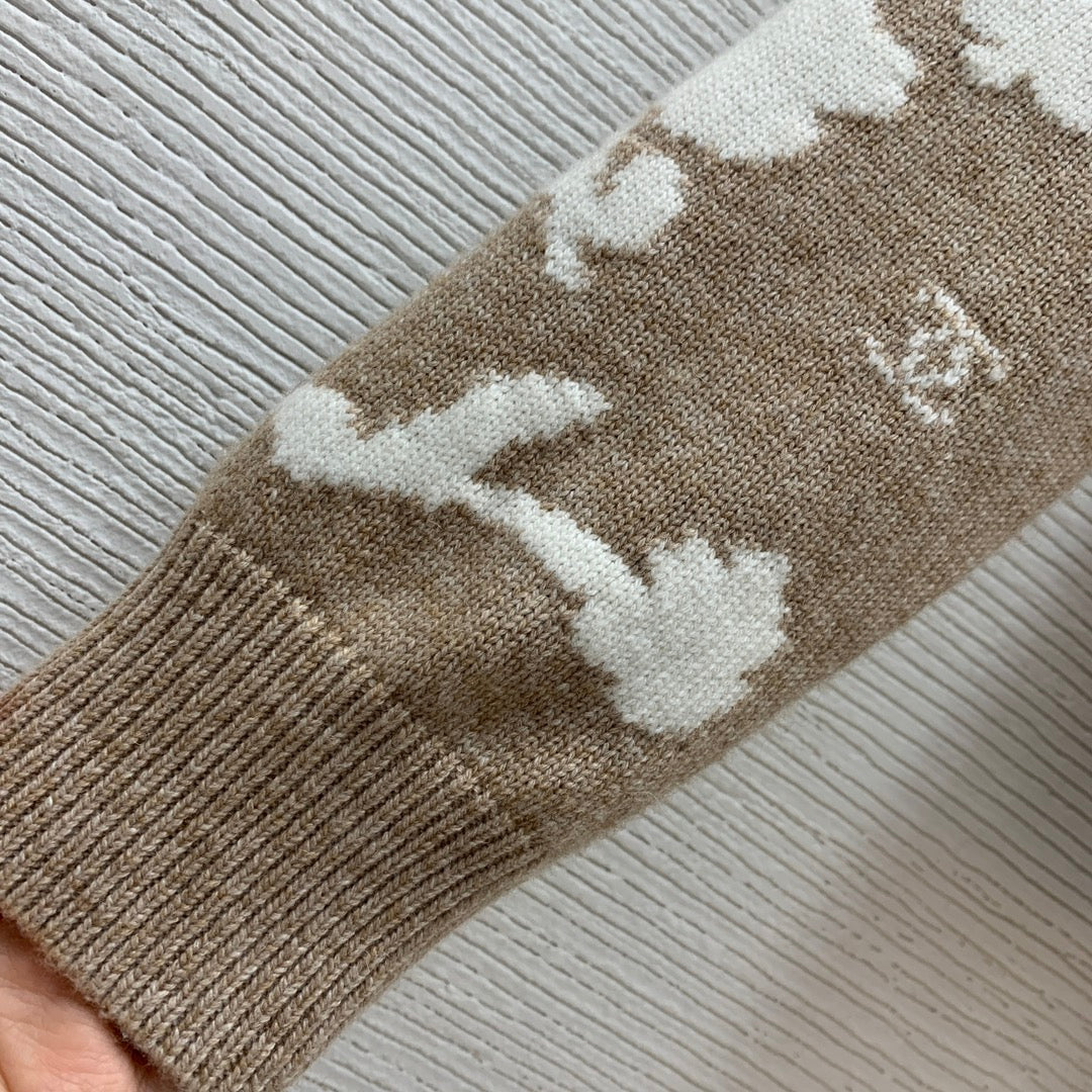 Jacquard-Strickpullover aus Wolle