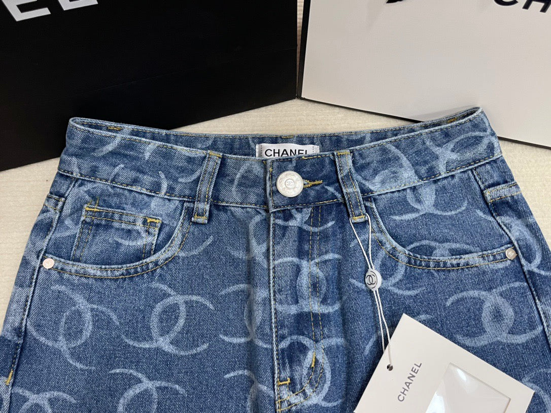 Pantalon à paillettes avec poche arrière entièrement imprimée