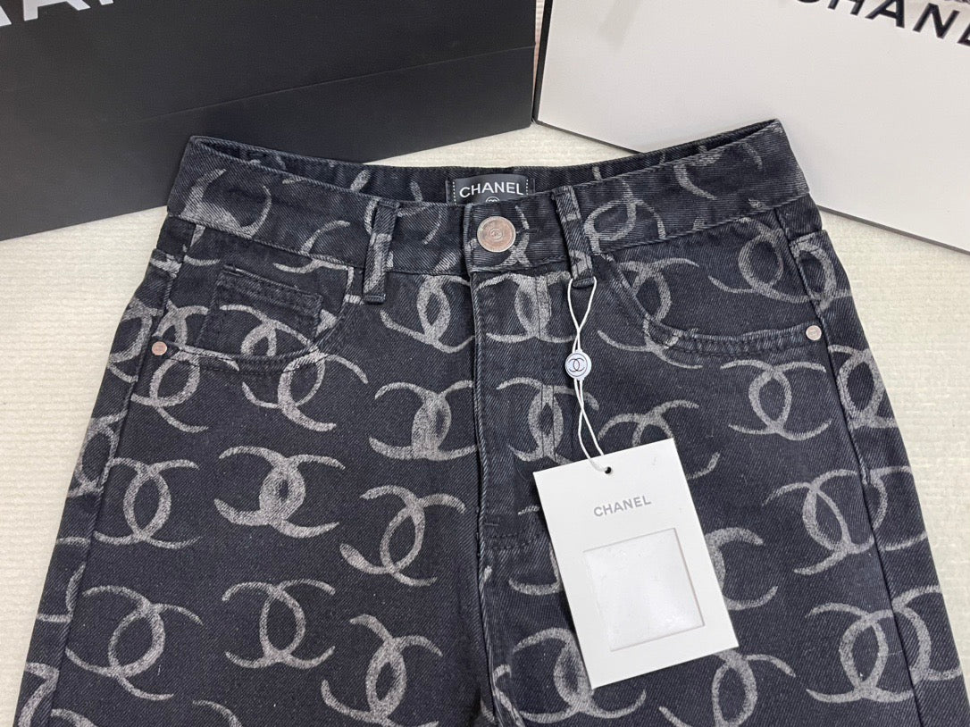 Pantalon à paillettes avec poche arrière entièrement imprimée