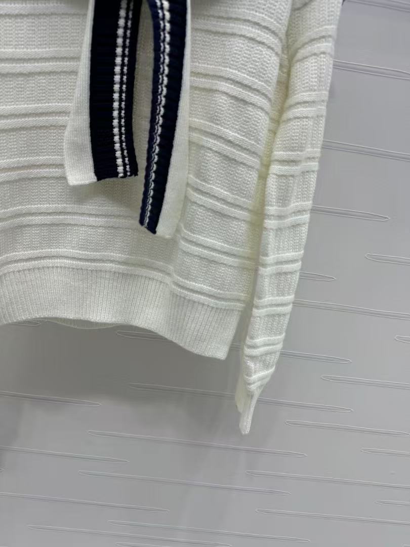 Preppy Strickpullover mit Schalkragen und langen Ärmeln