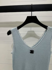 lace trim knitted camisole