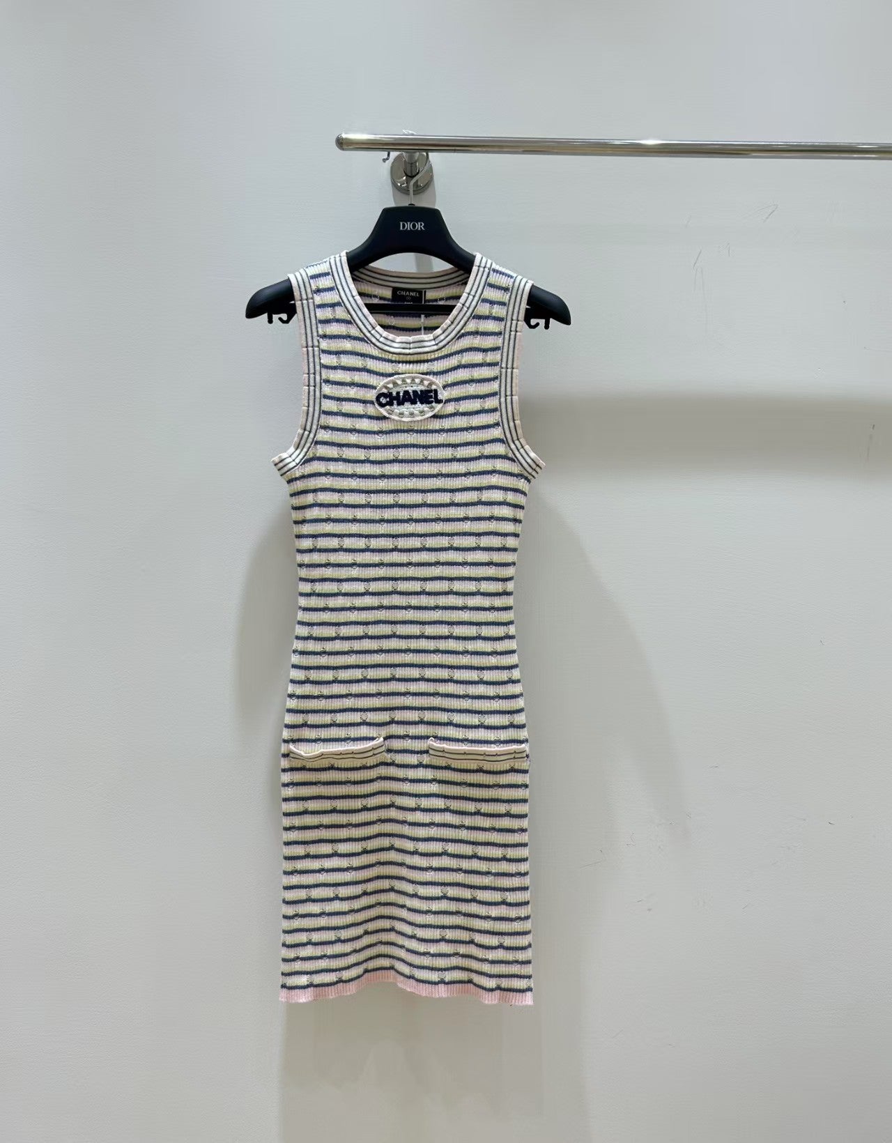 robe en tricot rayée classique