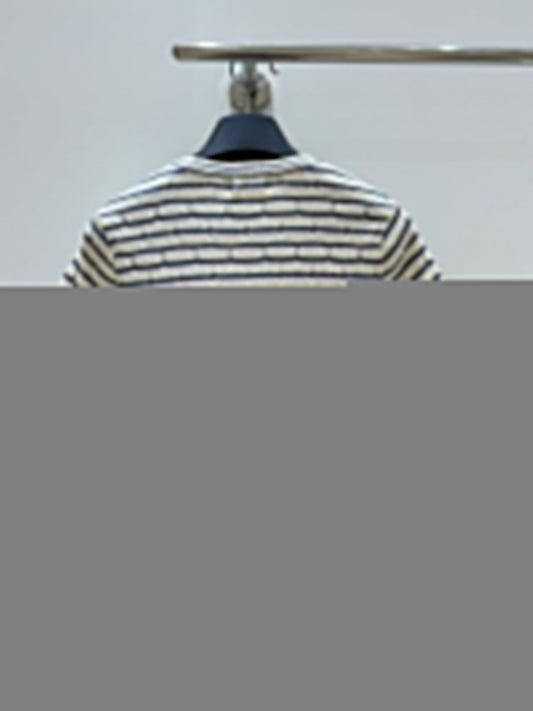 Striped round neck short sleeves