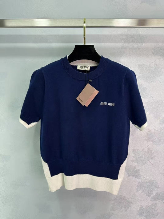 Strick-Kurzarmpullover im neuen Stil für den frühen Frühling