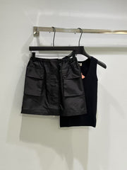 black pocket skirt