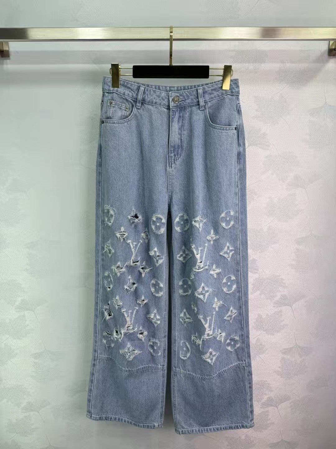 Strapazierfähige Jeans mit Laser-3D-Klettverschluss