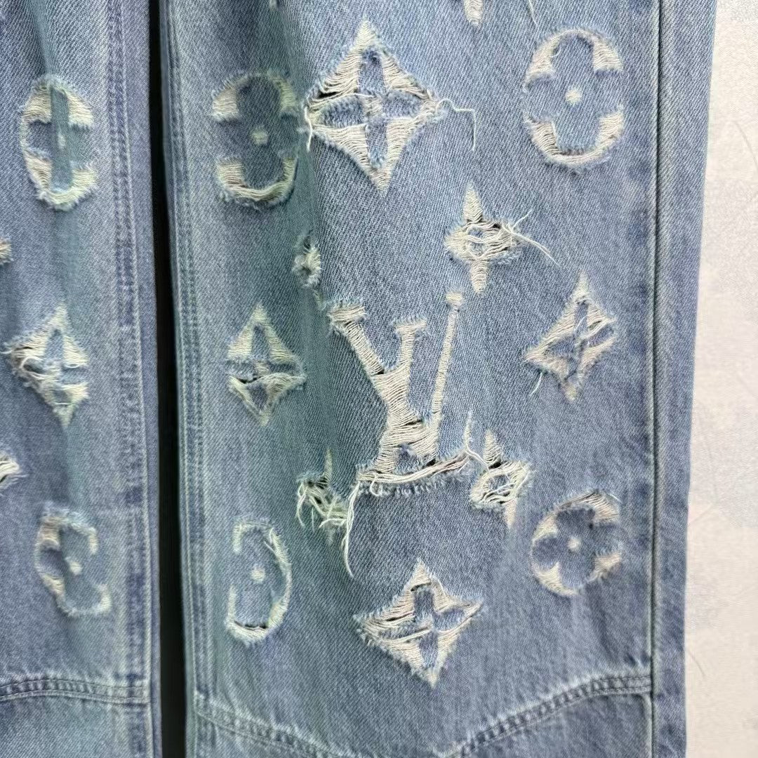 Strapazierfähige Jeans mit Laser-3D-Klettverschluss