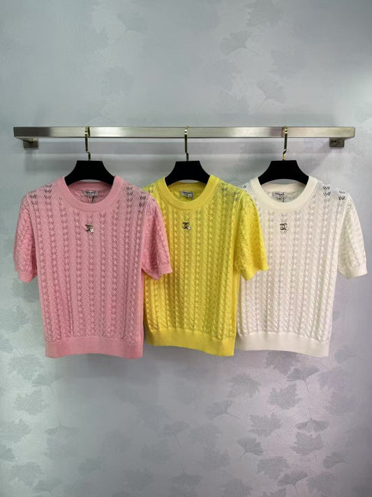 Nouveaux tricots à manches courtes pour le printemps et l'été