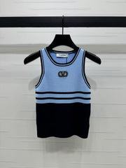 Colorblock knitted vest