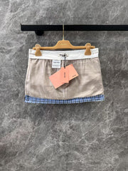 Literary Khaki Miniskirt