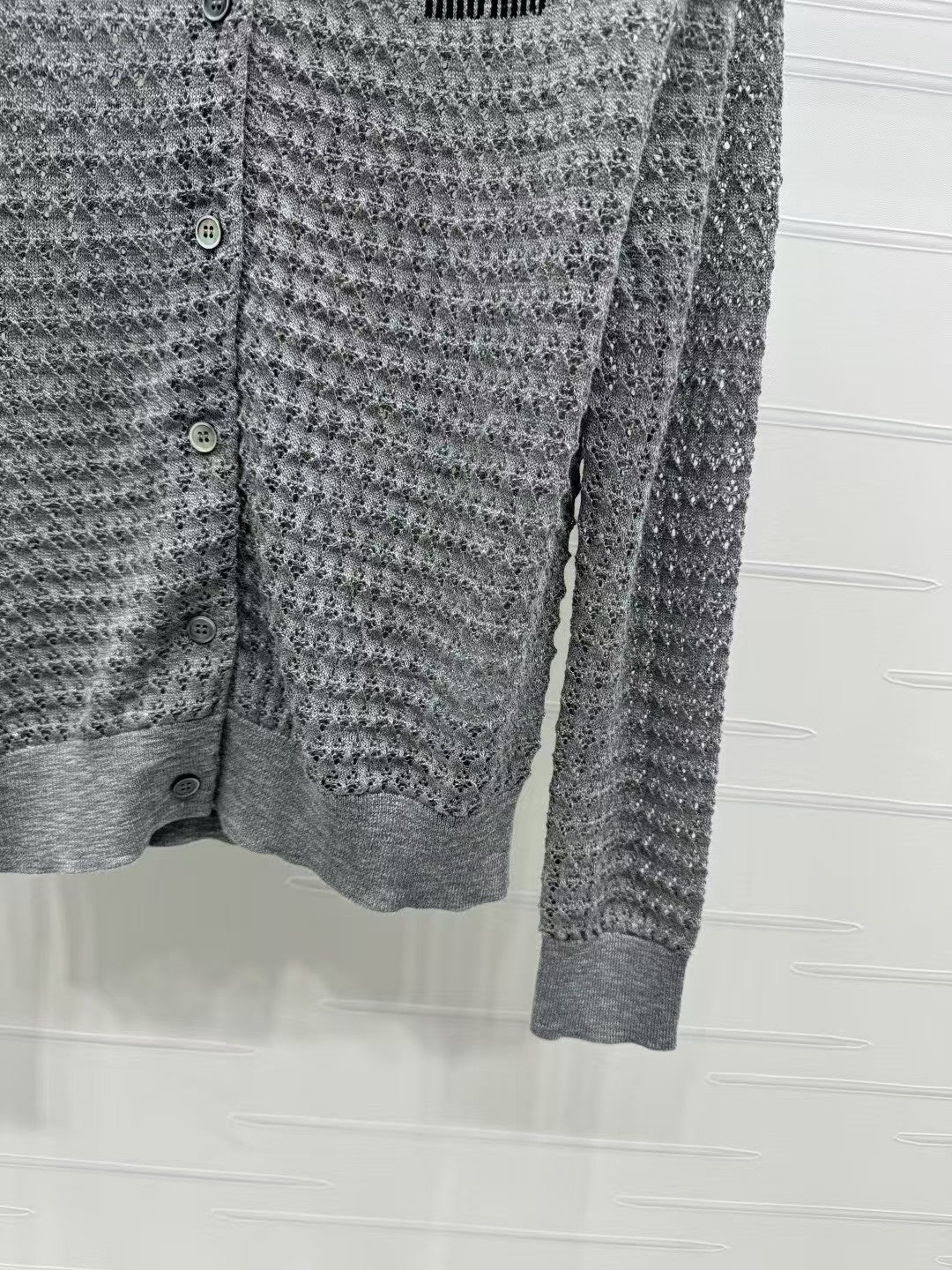 Hohles Polo-Strick-Langarmshirt