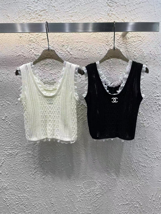 25 nouveaux gilets tricotés à coutures en dentelle de printemps