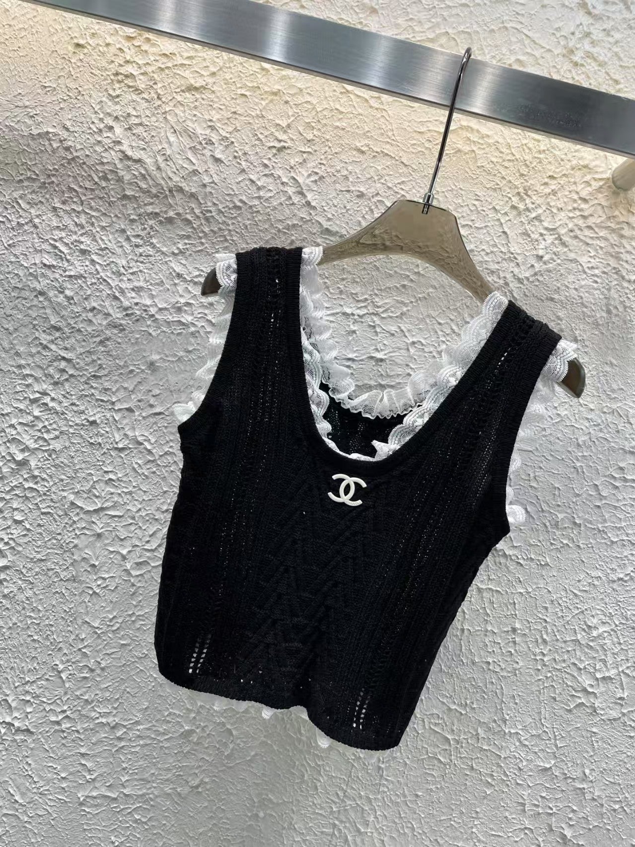 25 nouveaux gilets tricotés à coutures en dentelle de printemps