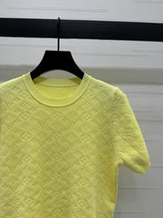 Kurze Strickärmel mit Monogramm-Logo