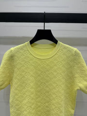 Kurze Strickärmel mit Monogramm-Logo