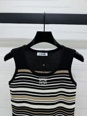 25 Spring/Summer U-neck striped knitted vest