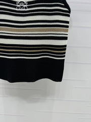25 Spring/Summer U-neck striped knitted vest
