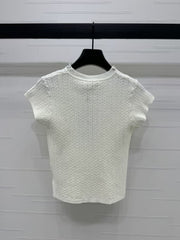 25 Spring and Summer Small Flying Sleeve Knitted Short Sleeve