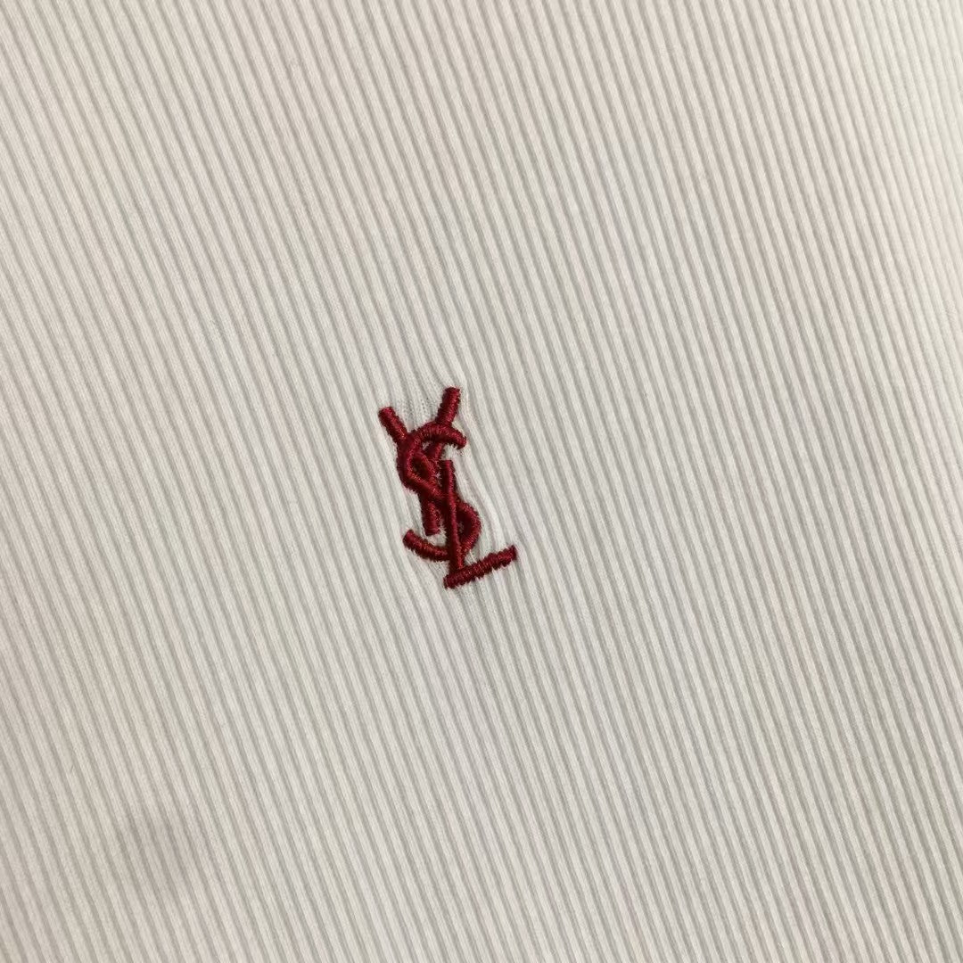 Rote Baumwollweste mit Logo-Stickerei