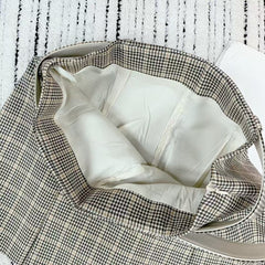 Spring and summer new style side zipper plaid belt skirt