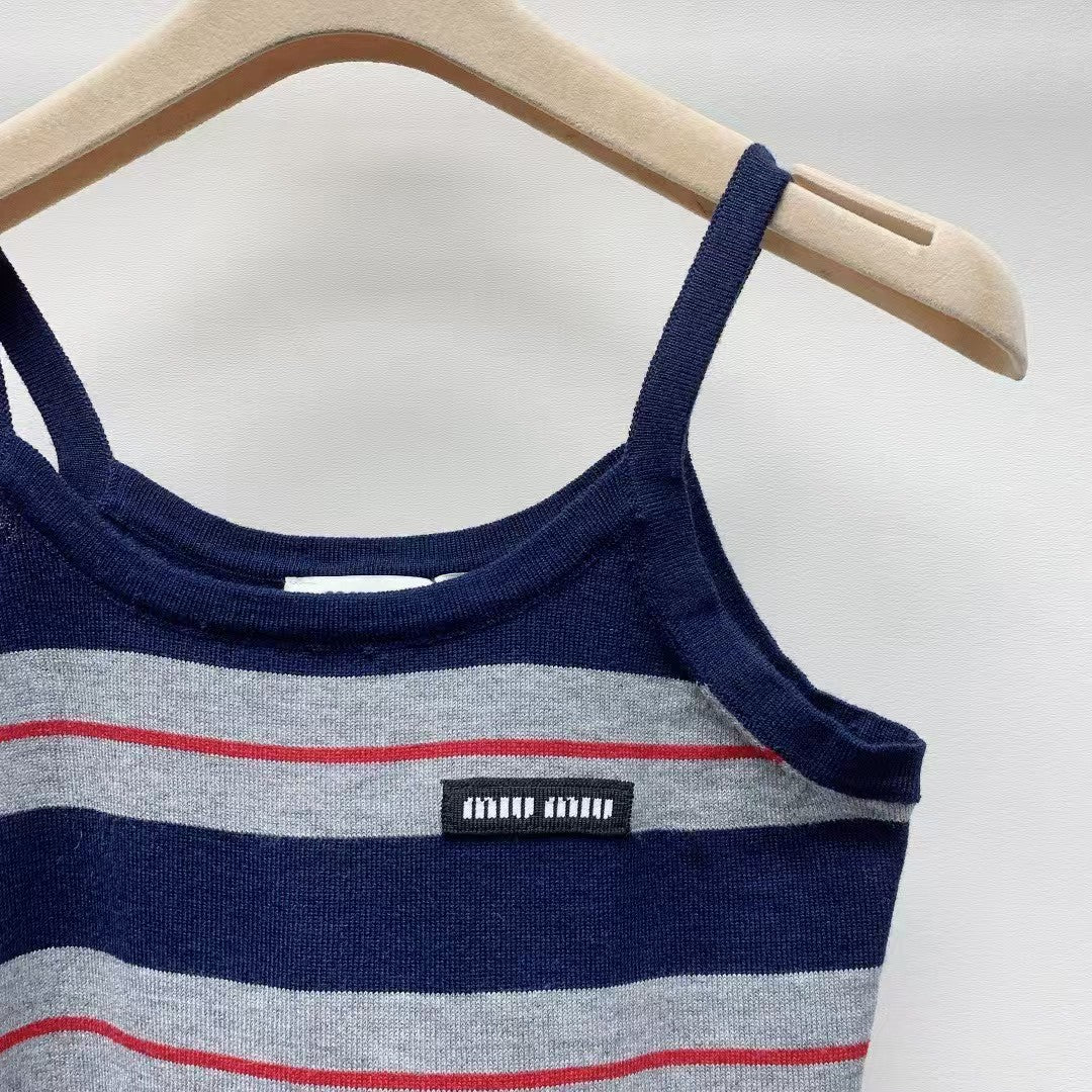 Gilet rayé à lettres 25ss