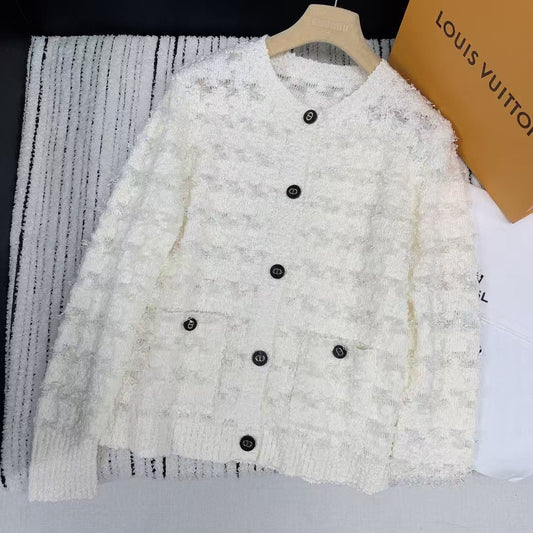 Cardigan tricoté boutonné personnalisé 25ss