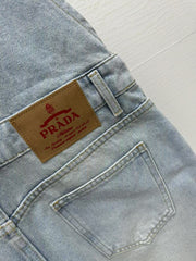 25ss blue denim loose overalls
