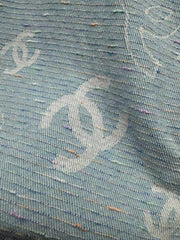 25ss jacquard all over print denim shorts