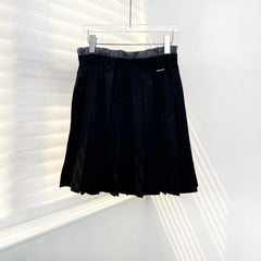 25ss mesh pleated maxi skirt