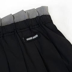 25ss mesh pleated maxi skirt