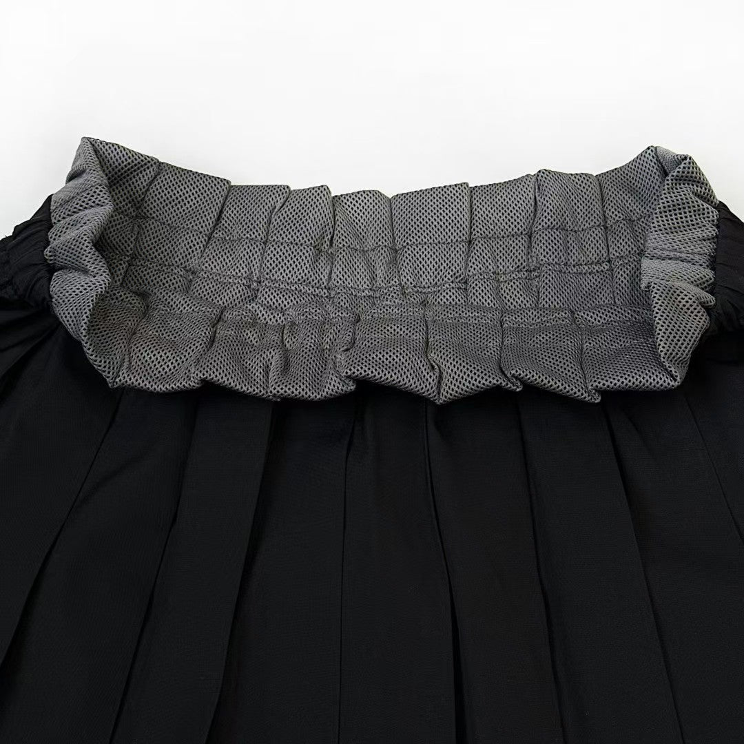 Jupe longue plissée en maille 25ss