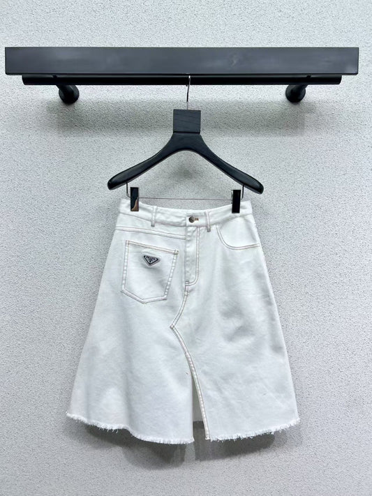 Jupe en jean fendue 25SS