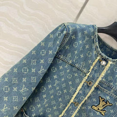 25 Early Spring Jacquard Denim Jacket