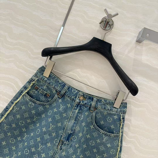 25 Early Spring Jacquard Denim Shorts