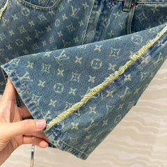 25 Early Spring Jacquard Denim Shorts