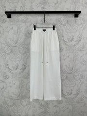 25 Early Spring Linen Elastic Waist Wide Leg Pants