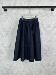 25 Early Spring Fashion Denim Long Swing Skirt