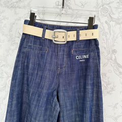 25 Early Spring Fashion Linen Denim Wide Leg Pants