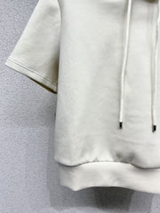 25 short sleeve hooded sweatshirt set