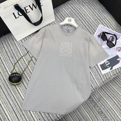 Logo embroidered short-sleeved crew neck T-shirt