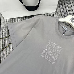 Logo embroidered short-sleeved crew neck T-shirt