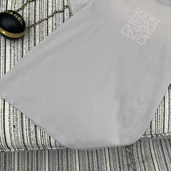 Logo embroidered short-sleeved crew neck T-shirt