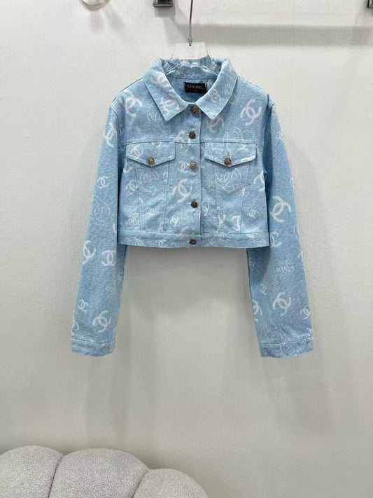 25 Early Spring New Jacquard Denim Jacket