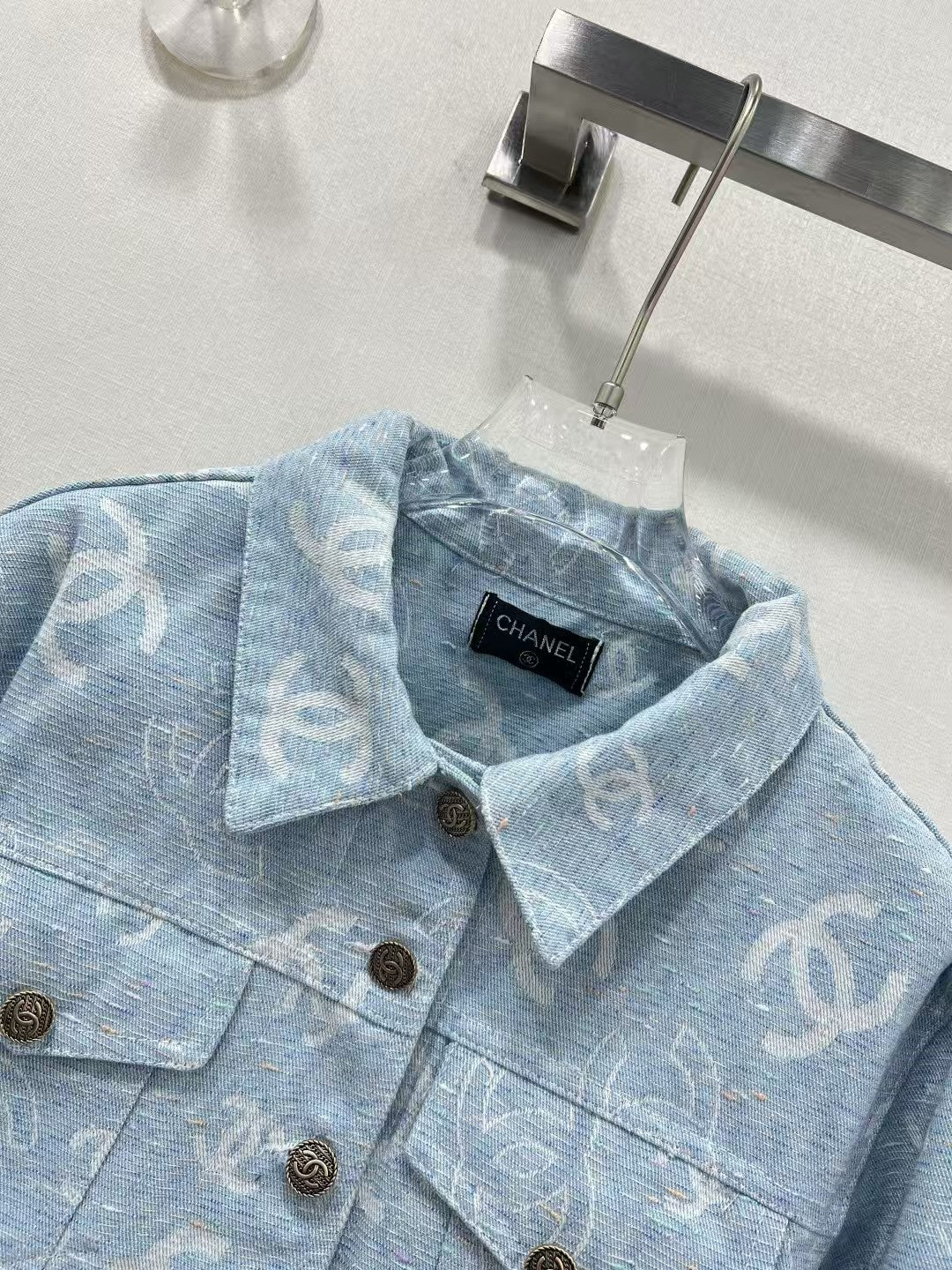 25 Veste en jean jacquard neuve pour le début du printemps