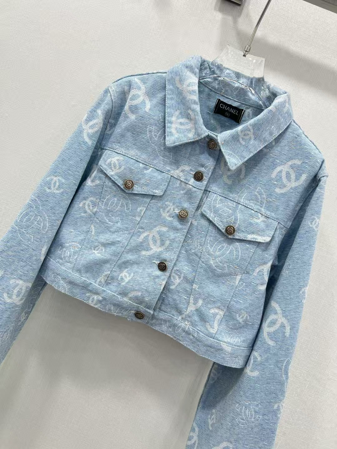25 Veste en jean jacquard neuve pour le début du printemps