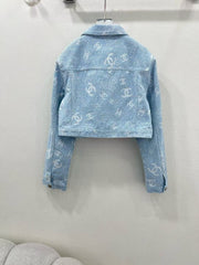 25 Early Spring New Jacquard Denim Jacket