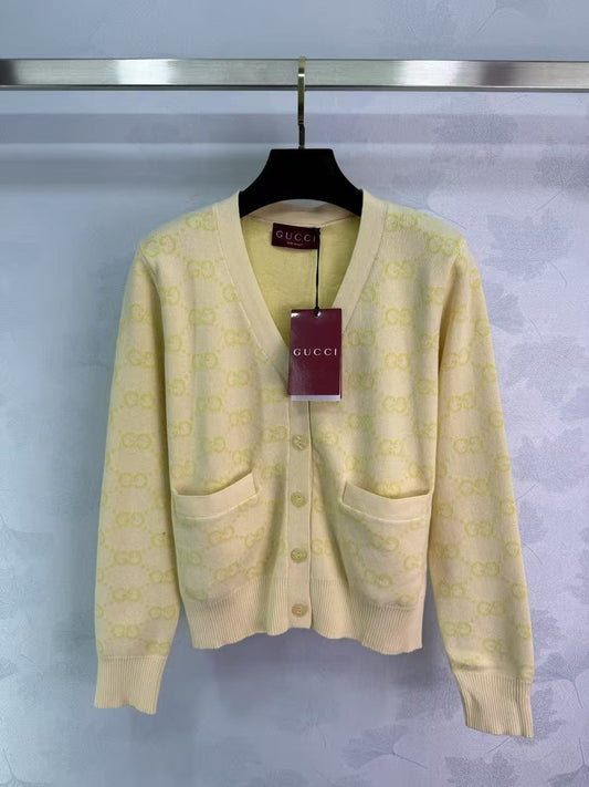 Jacquard-Strickcardigan mit Logo