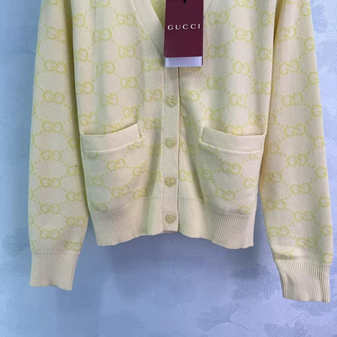 Jacquard-Strickcardigan mit Logo