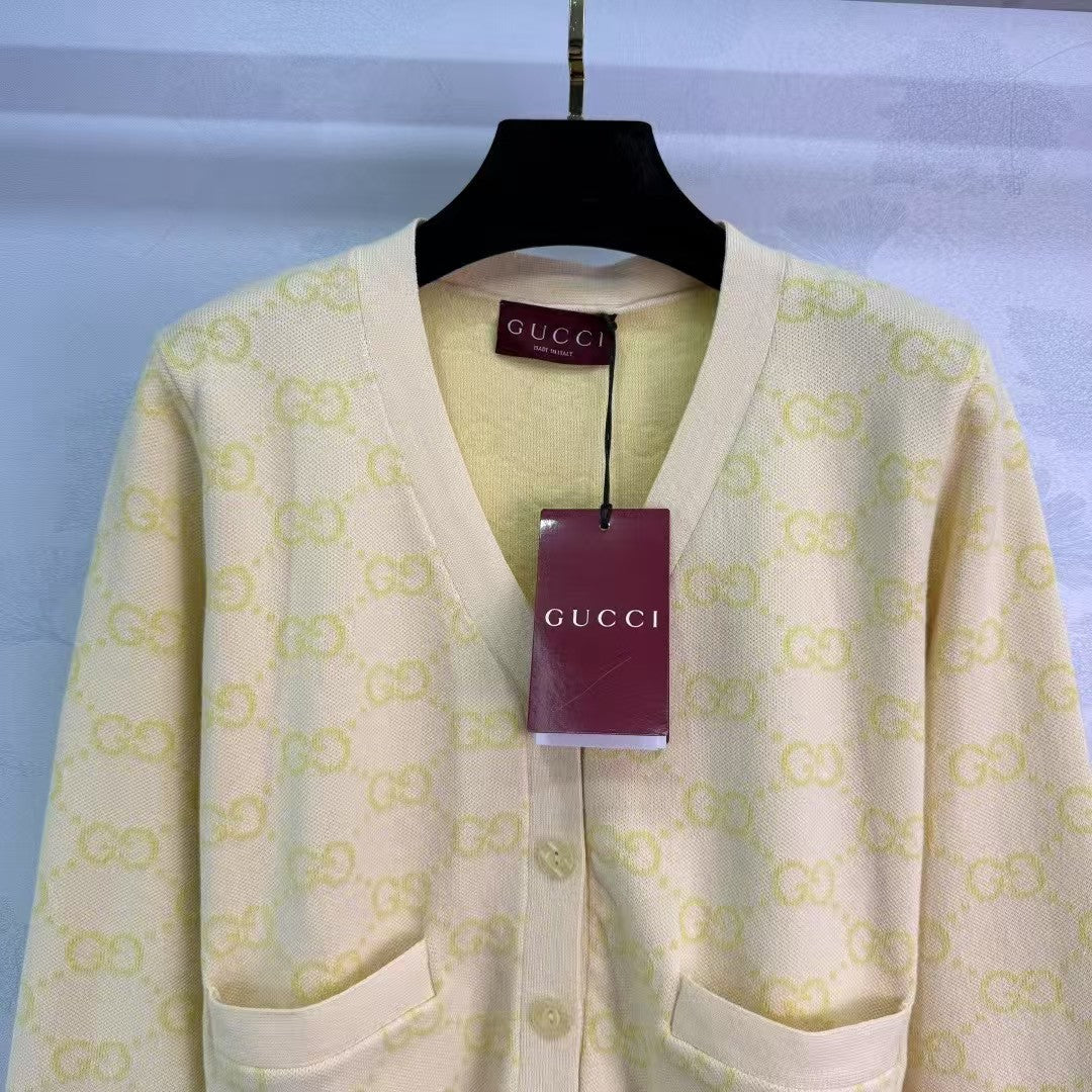 Jacquard-Strickcardigan mit Logo