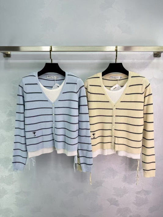 Faux cardigan à manches longues en deux pièces